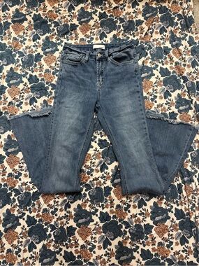 High-Rise Blue Flare Jeans for Women - Classic Denim